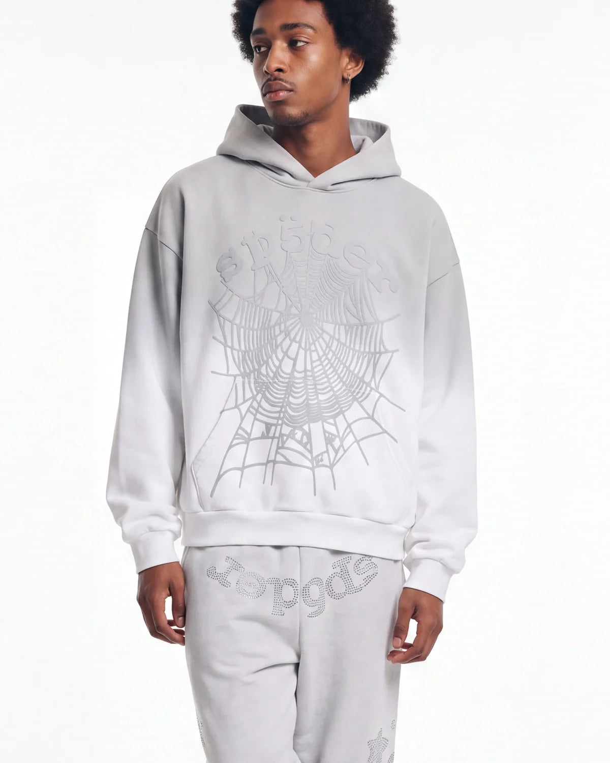 Sp5der OG Web Ombré Hoodie Sport Grey