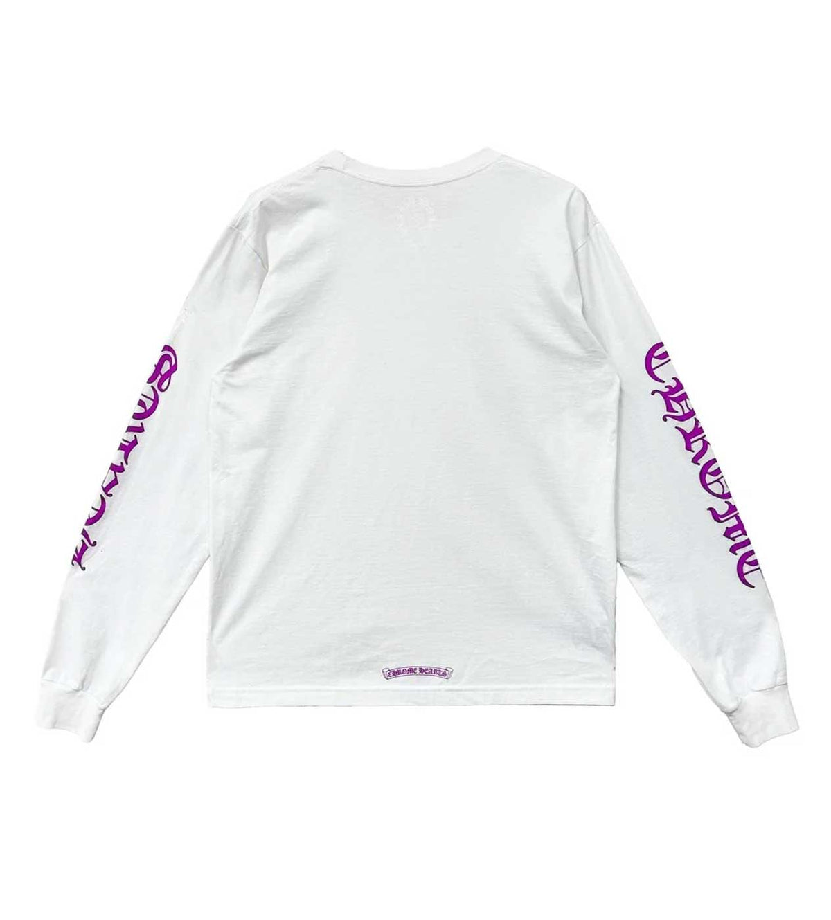 Chrome Hearts Neck Logo Pocket L/S Tee White/Purple