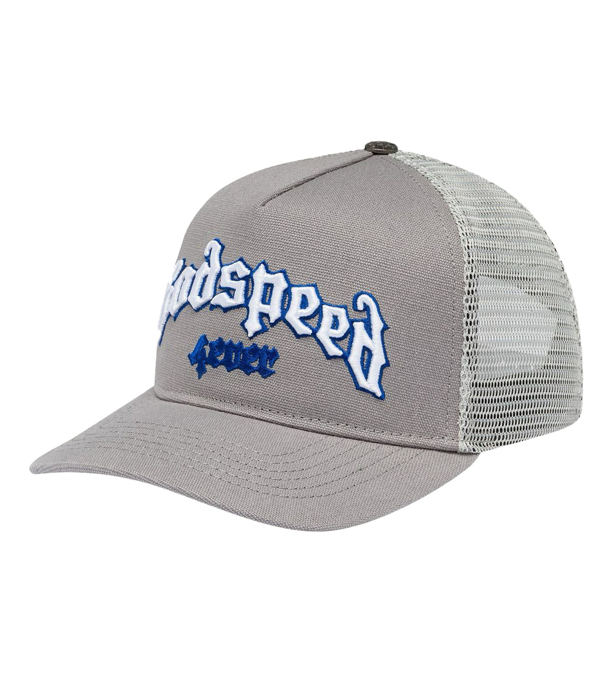 Godspeed Forever Trucker Hat Grey/Royal Blue