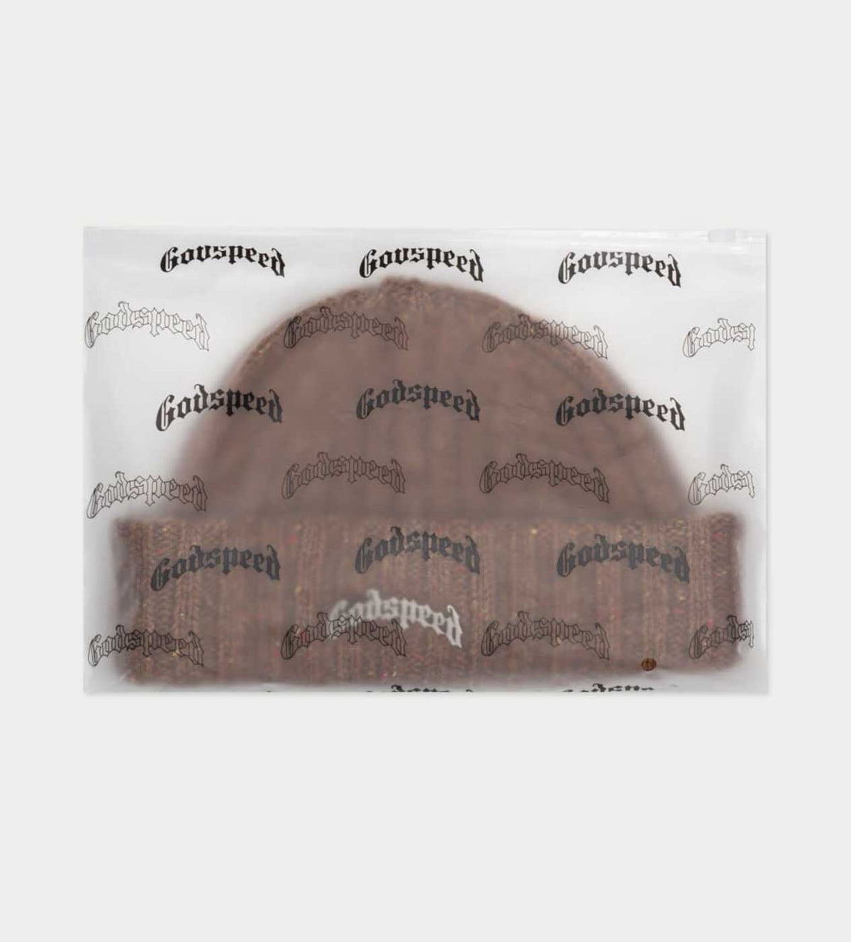 Godspeed OG Logo Emblem Beanie Brown Speckle