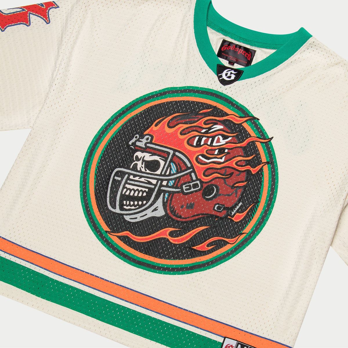 Godspeed First Down Jersey (Bone/Teal/Orange) NYC