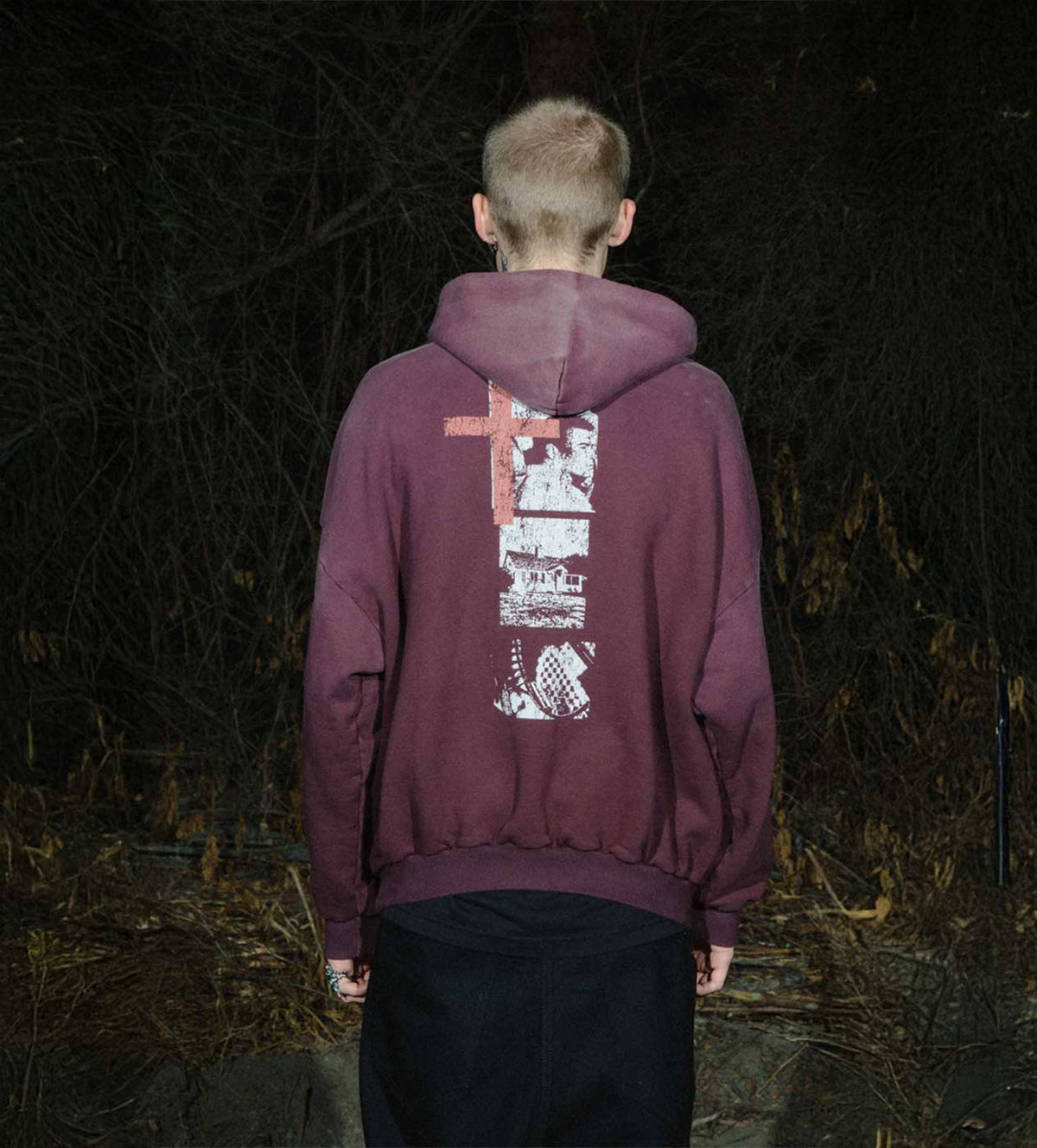 Pieces Inhumane Half Zip Sweatshirt Maroon