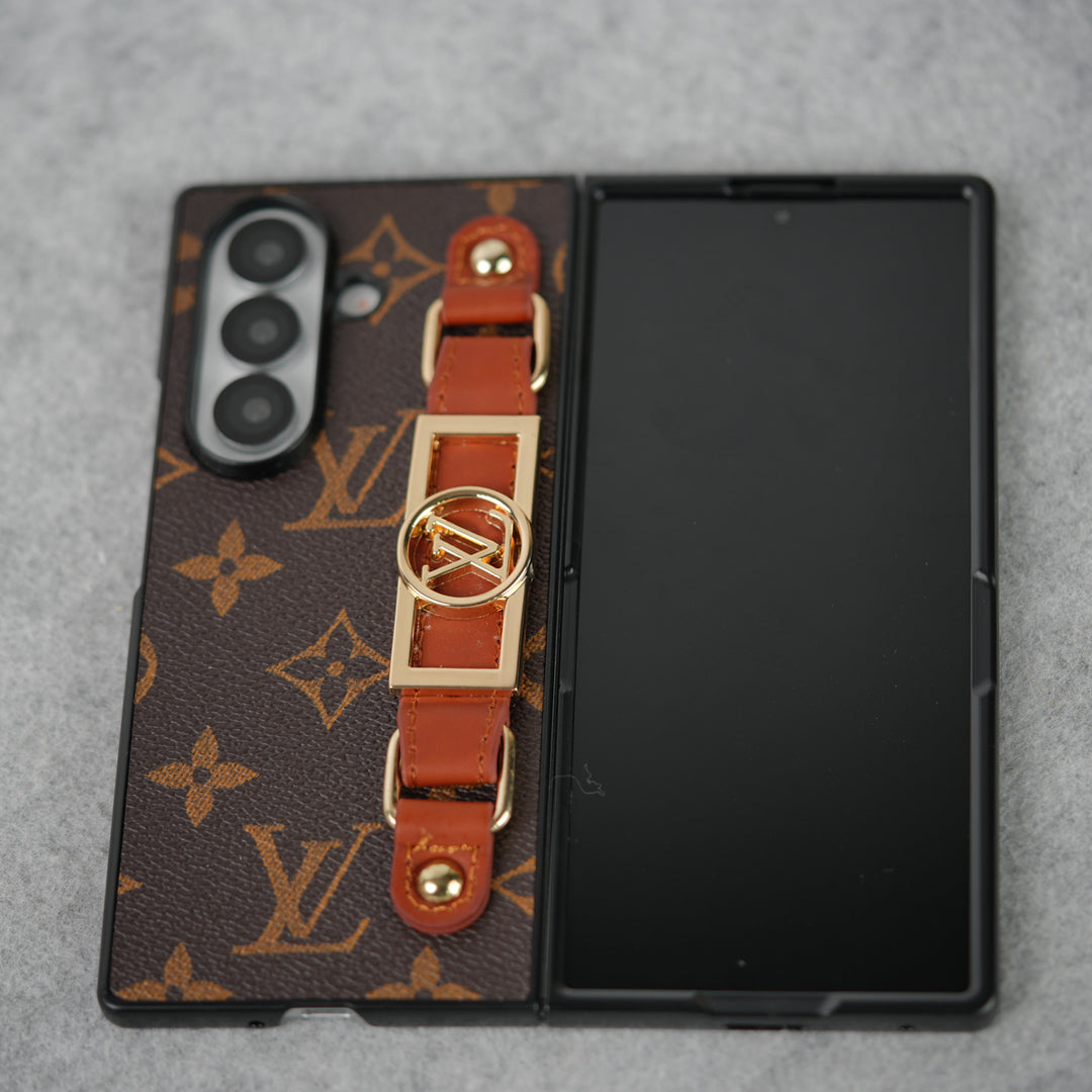 Monogram Case with Hand Strap for Samsung Z Fold 3-7