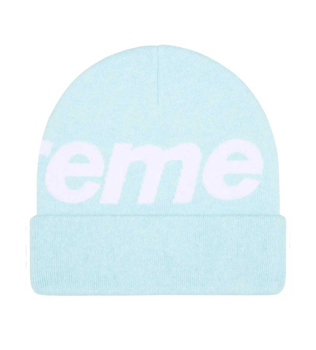 Supreme Big Logo Beanie Light Blue