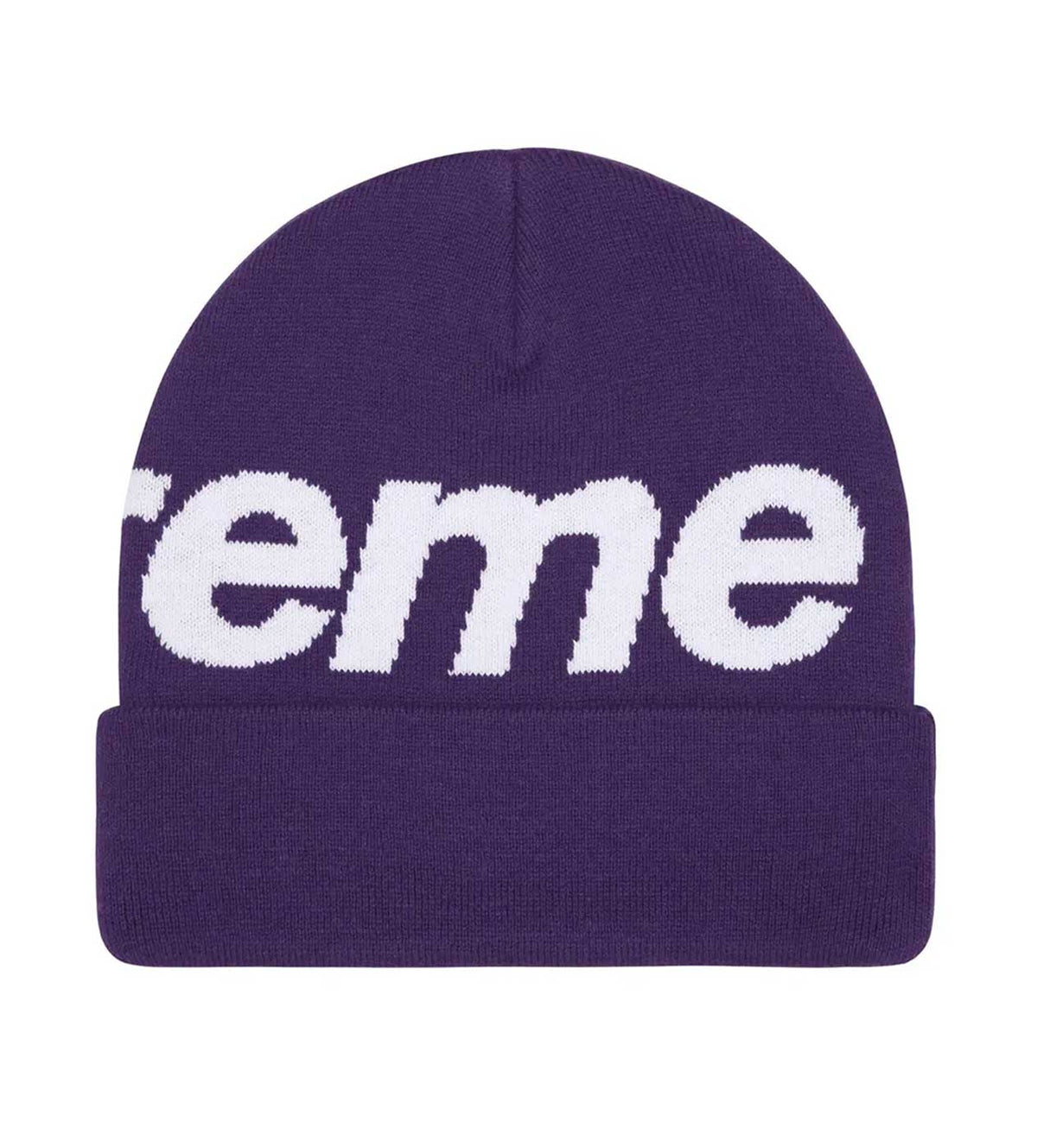 Supreme Big Logo Beanie Purple