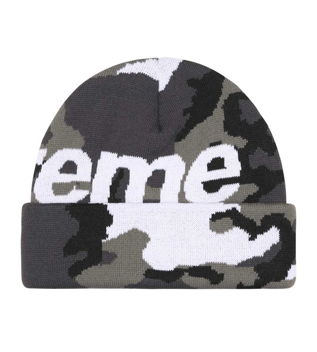 Supreme Big Logo Beanie Snow Camo