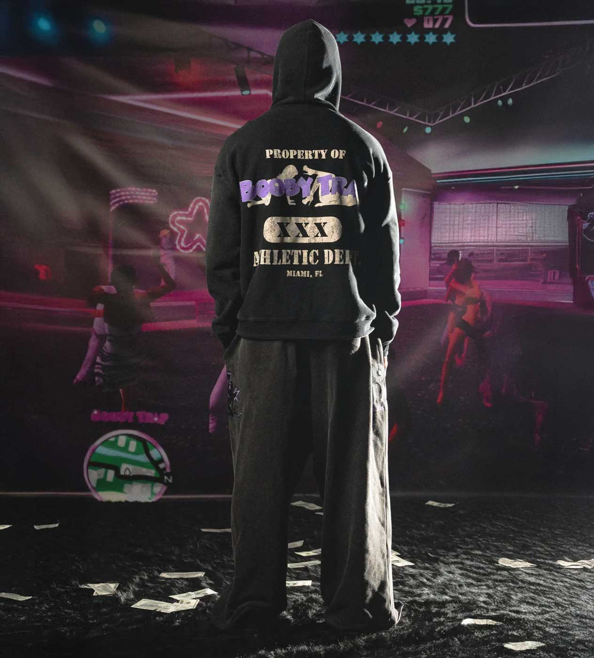 Triple Sevens Trap Reversible Zip Up Hoodie Black