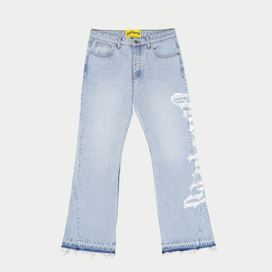 Godspeed Printed OG Logo Flared Denim