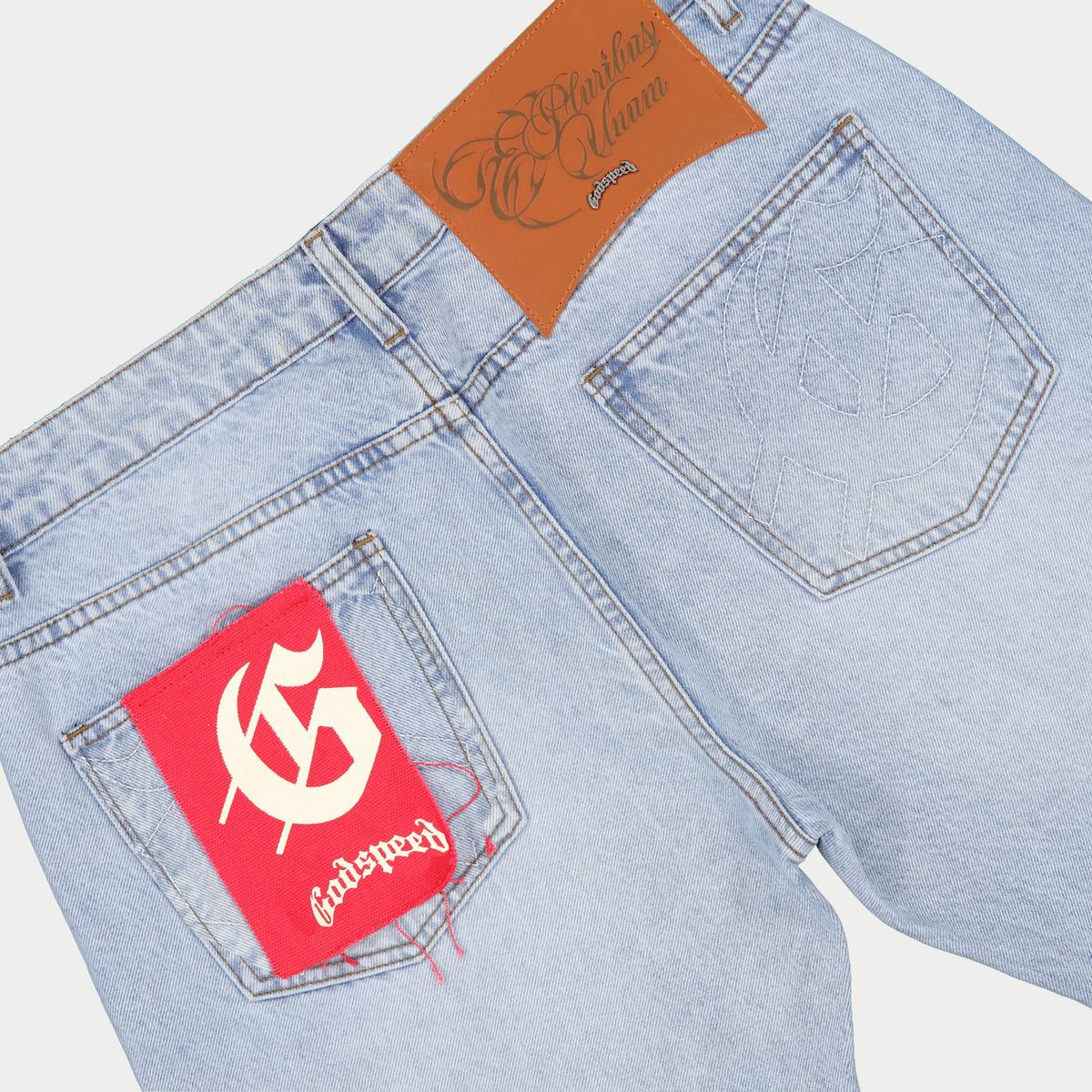 Godspeed Printed OG Logo Flared Denim