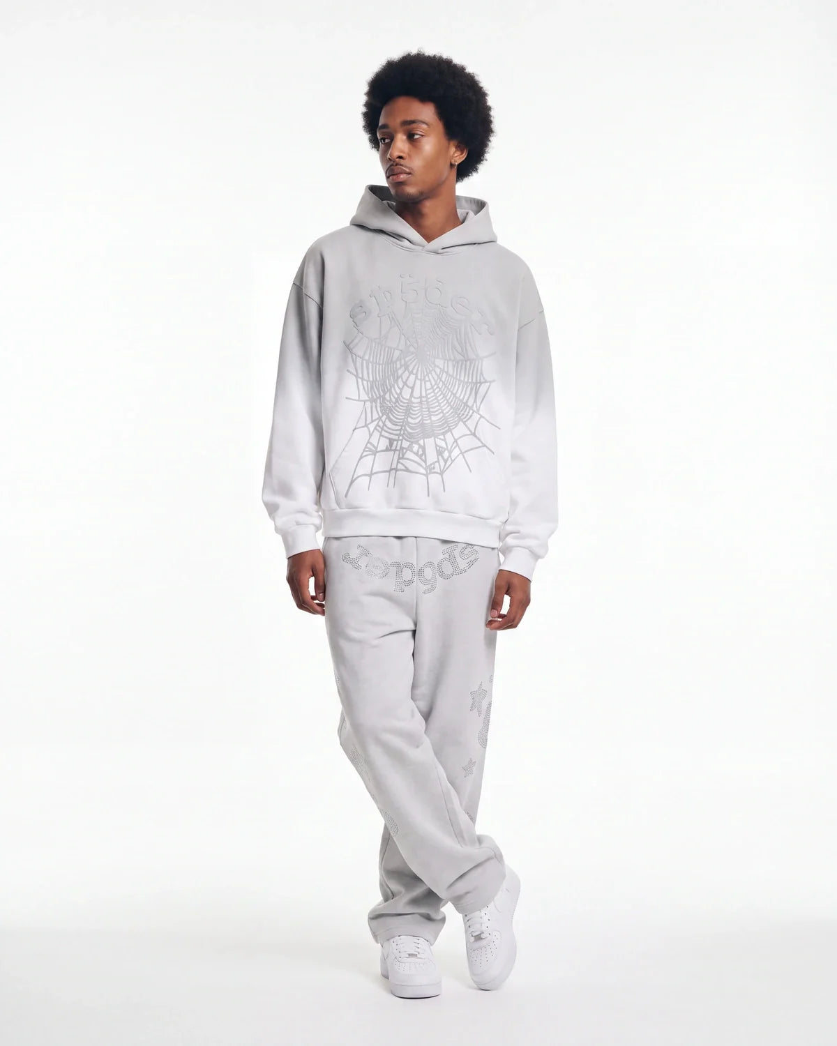 Sp5der OG Web Ombré Hoodie Sport Grey