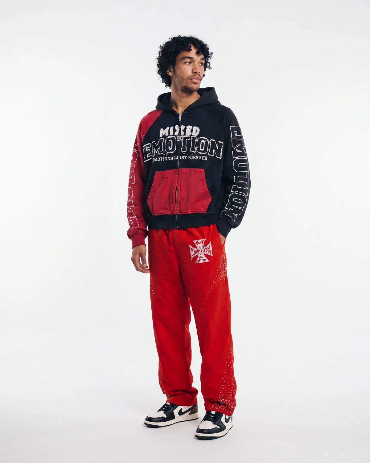 Mixed Emotions Split Decision Hoodie Black/Red