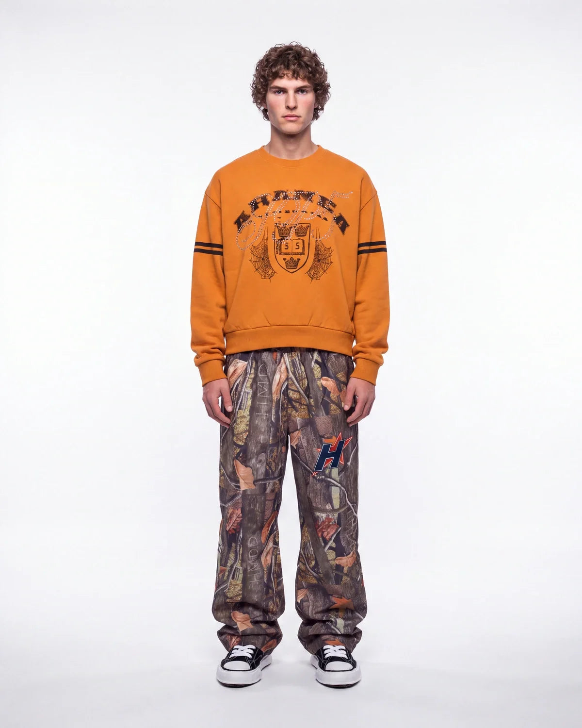Sp5der Aranea Crewneck Burnt Orange