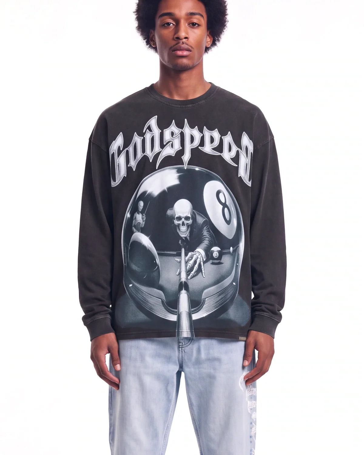Godspeed 8Ball CP L/S Tee Black