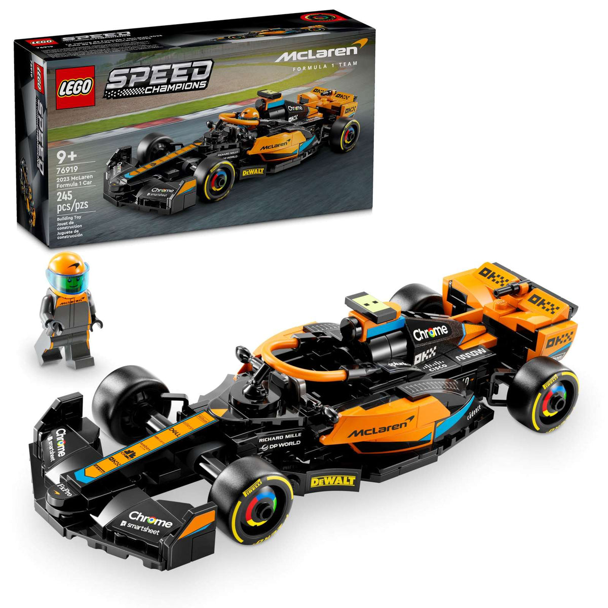 LEGO Speed Champions 2023 McLaren Formula 1 Race Car Set (76919)