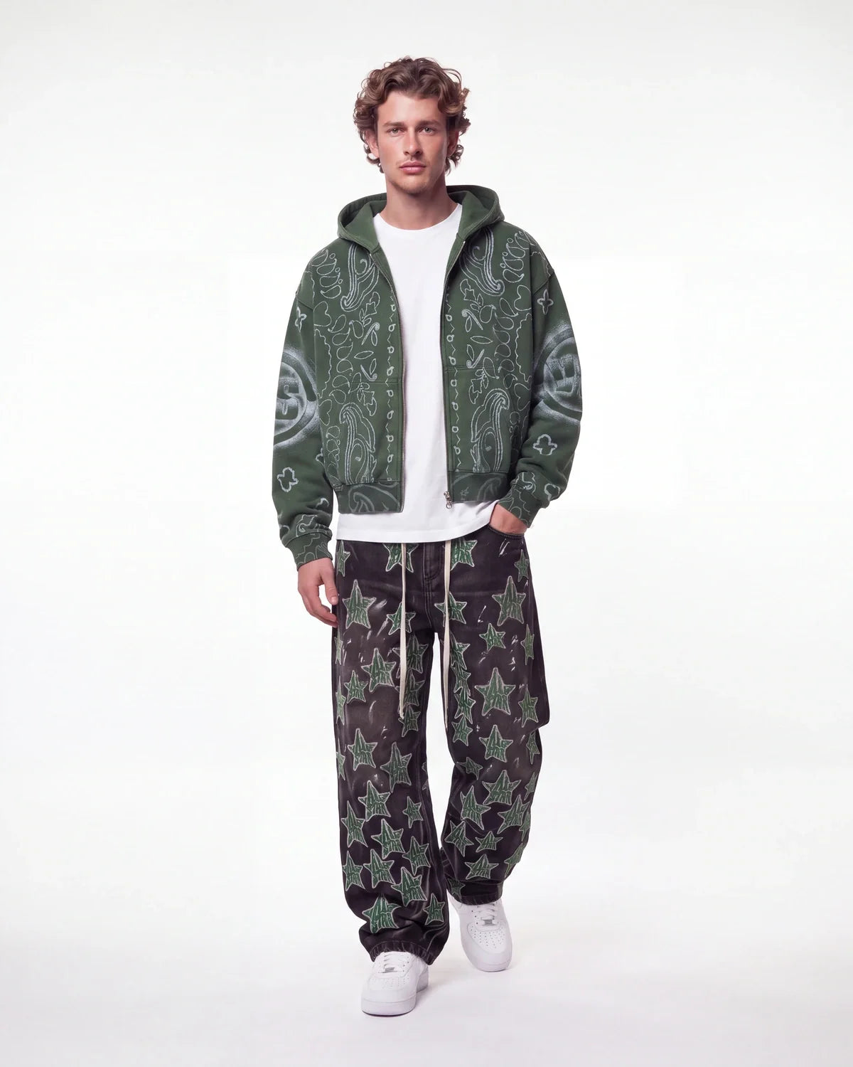 Vale Forever Flag Zip Up Hoodie Green