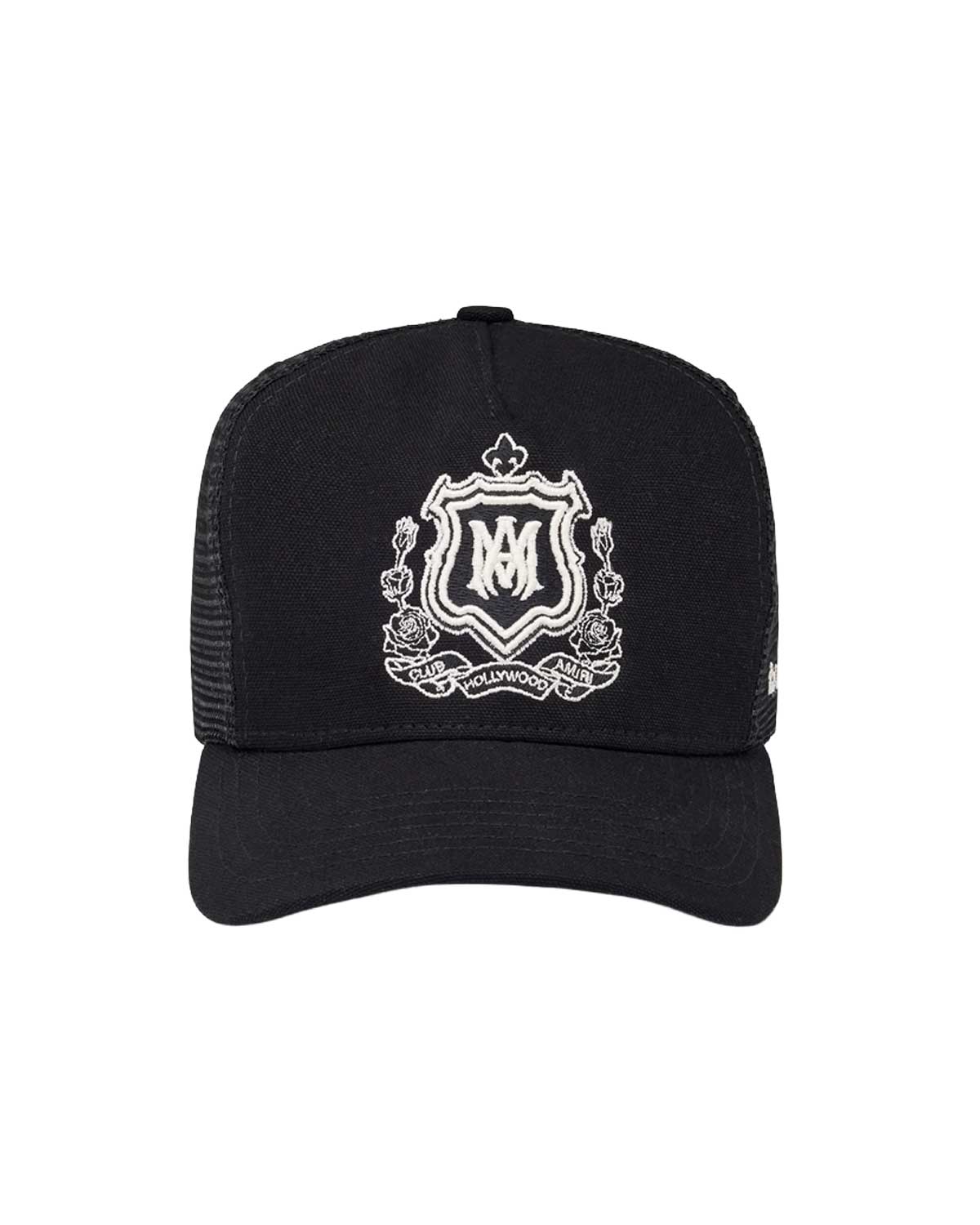 Amiri MA Crest Trucker Hat Black