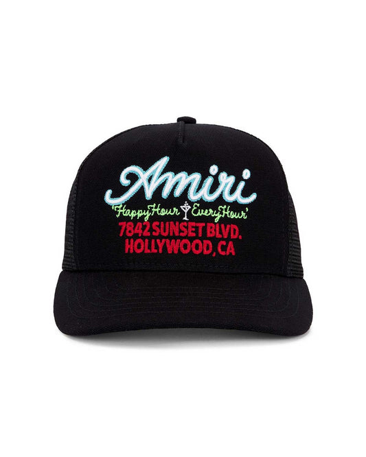 Amiri Neon Lights Trucker Hat Black