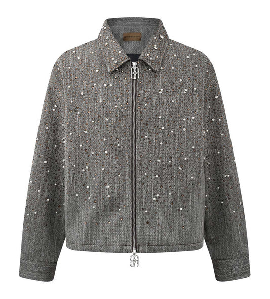 Birth of Royal Child 20k Diamond Zipper Jacket Dark Grey