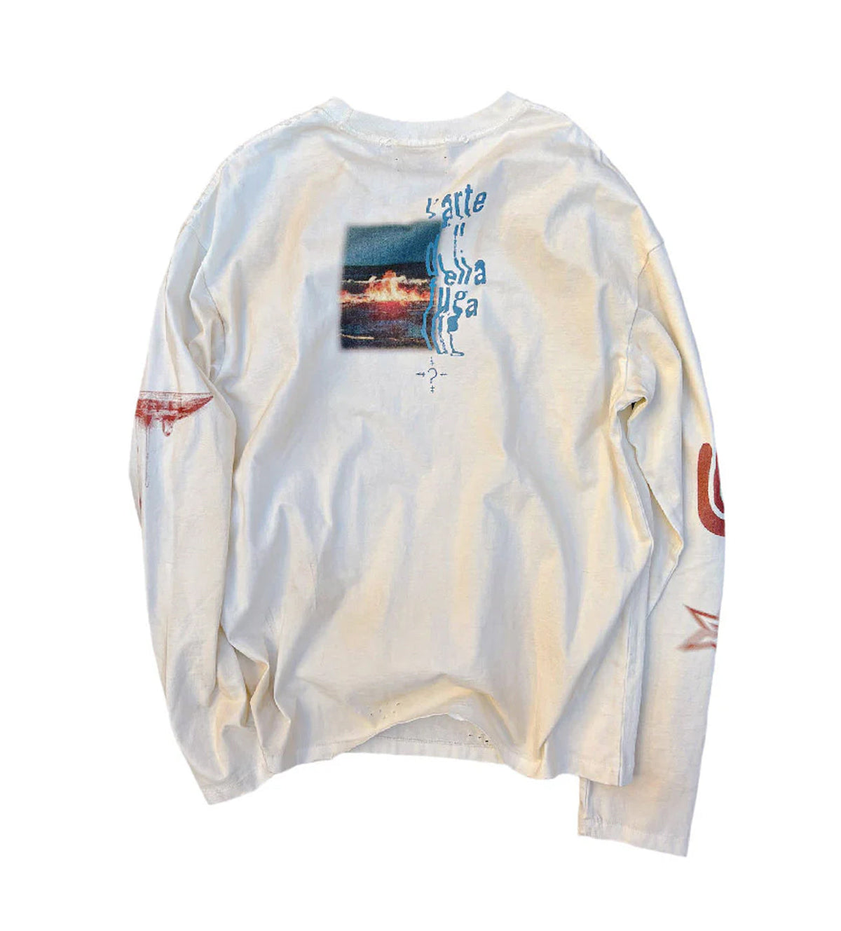 Birth of Royal Child Sunset Printed L/S Tee White