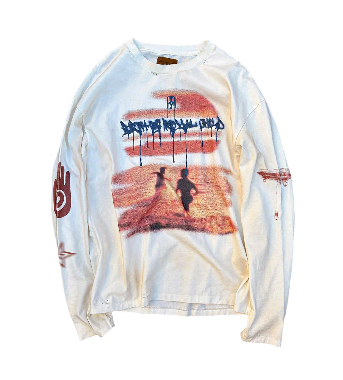 Birth of Royal Child Sunset Printed L/S Tee White