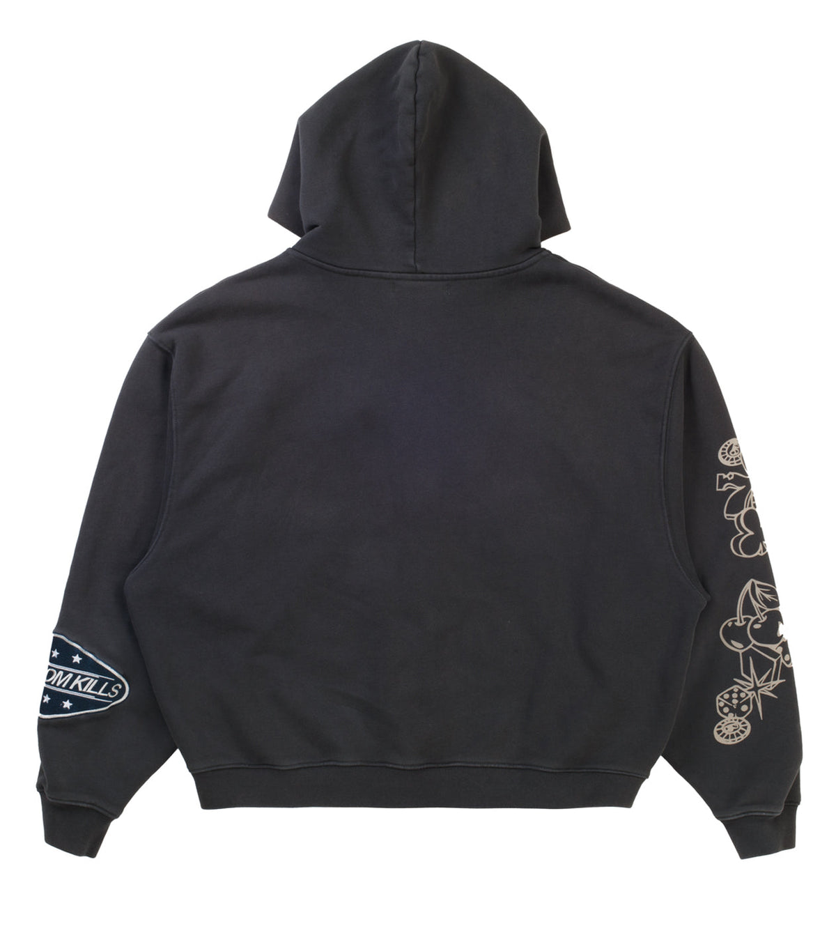 Boredom Kills High Rollers Zip Up Hoodie Black