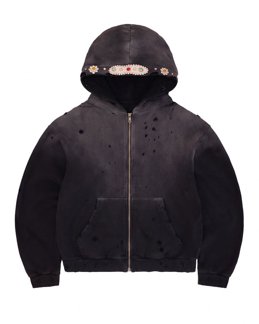 Bravest Studios Sapphire Zip Up Hoodie Vintage Black