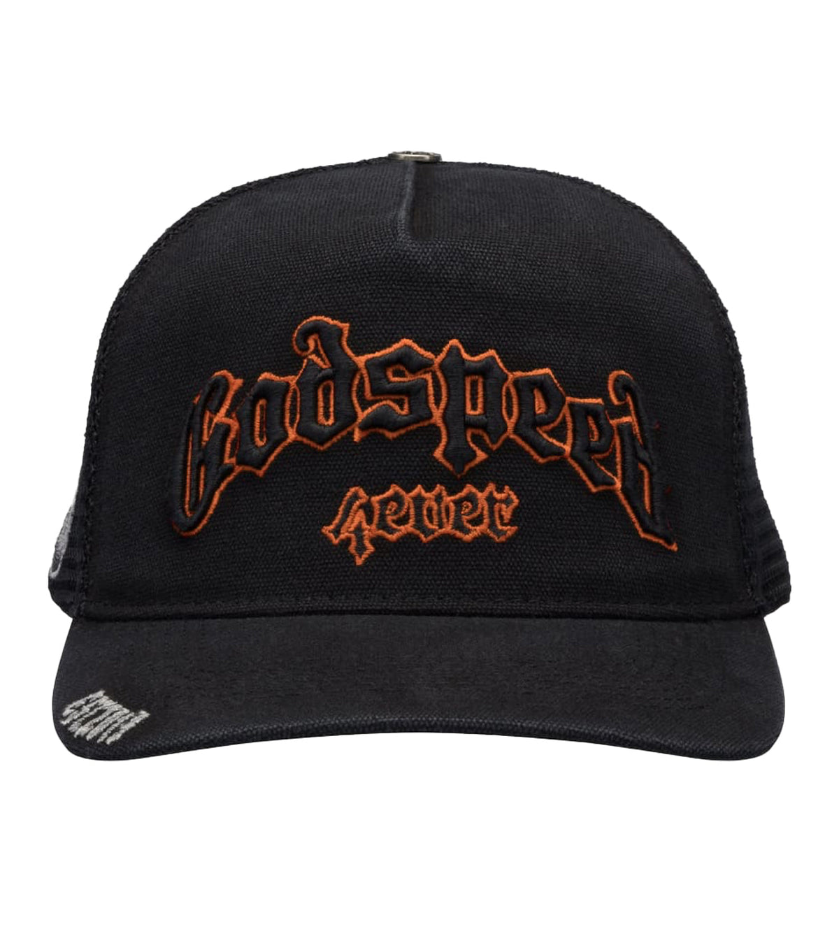Godspeed Forever Trucker Hat Black/Orange Outline