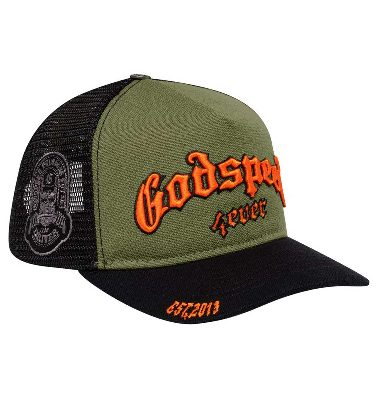 Godspeed Forever Trucker Hat Olive/Orange