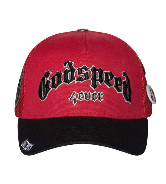 Godspeed Forever Trucker Hat Red/Black