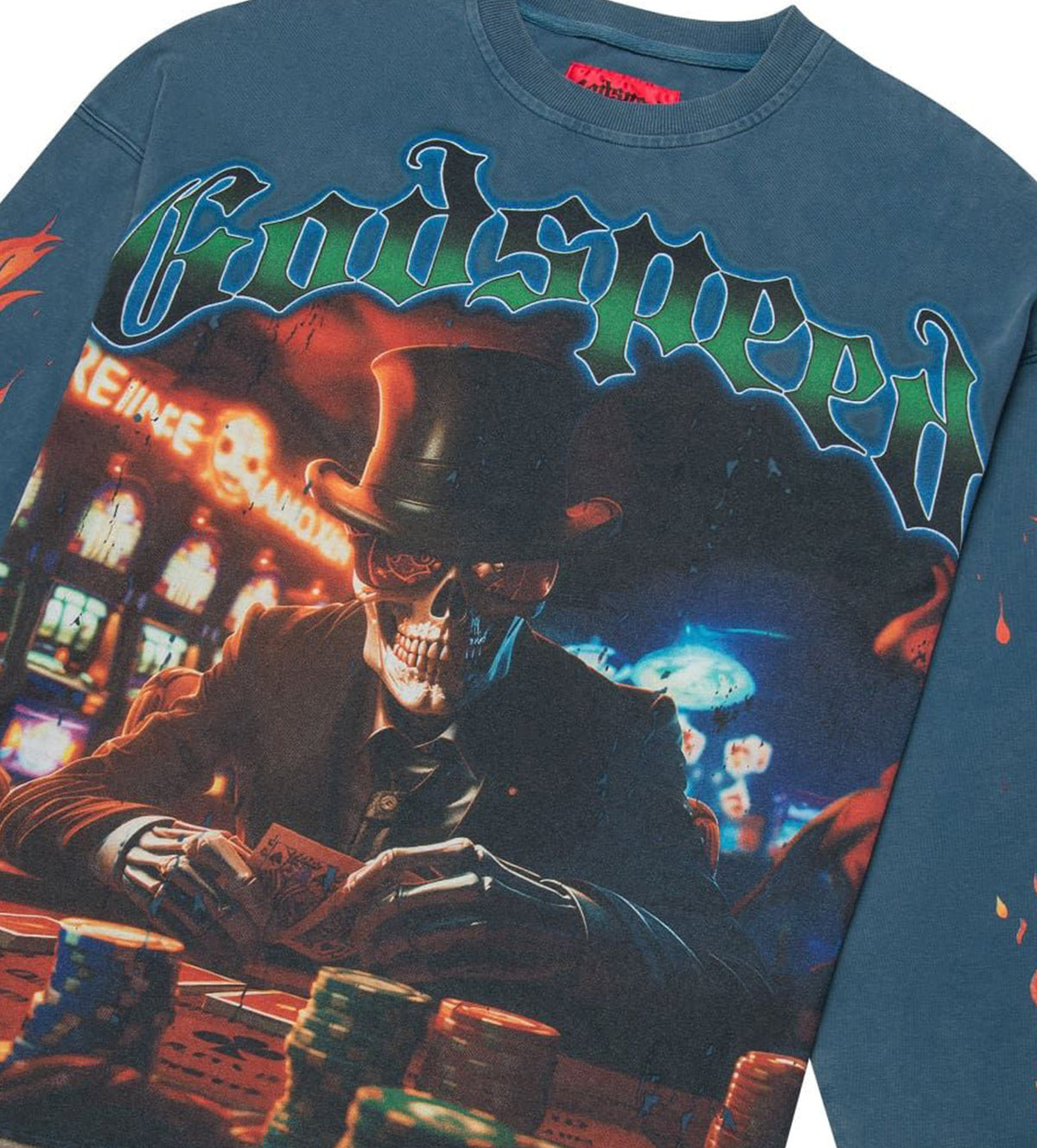 Godspeed Life's A Gamble L/S Tee True Blue