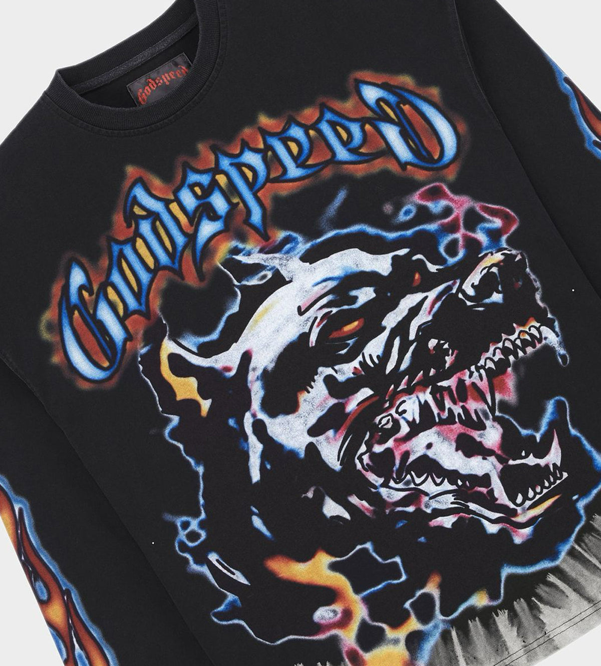 Godspeed Off The Leash L/S Tee Washed Black