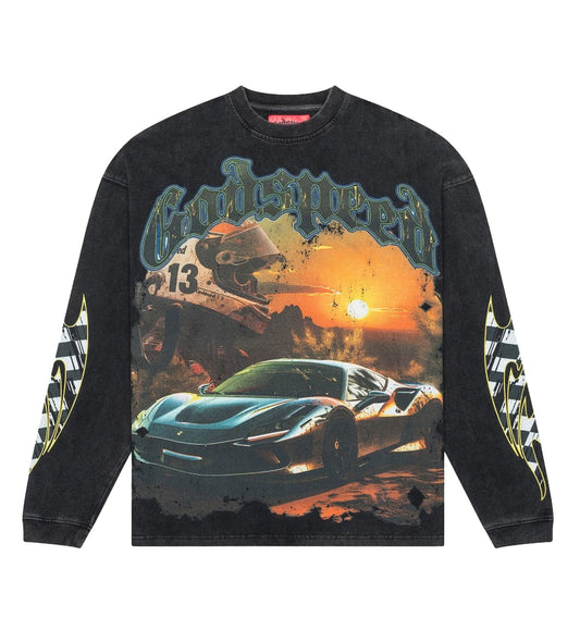 Godspeed Sunset Drift L/S Tee Black