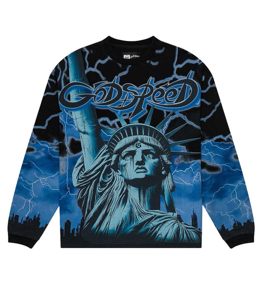 Godspeed Voltage L/S Tee Black/Blue