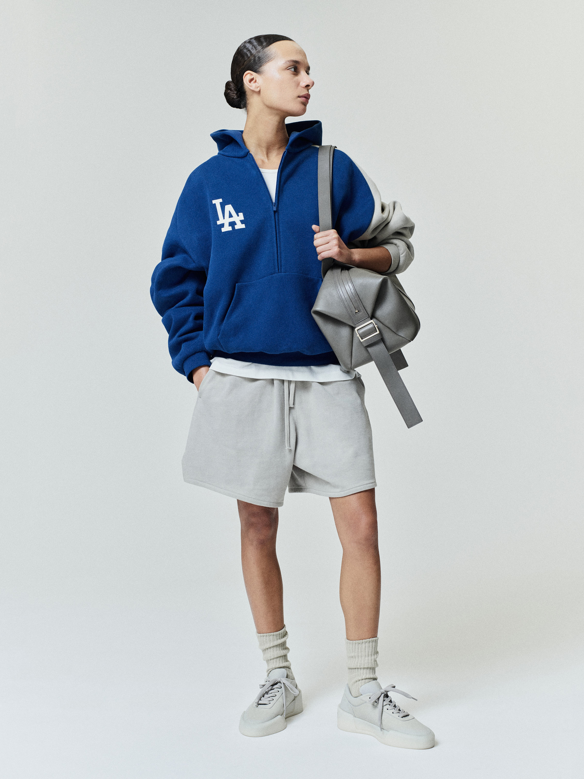 Dodgers Raglan Half Zip Sport Hoodie