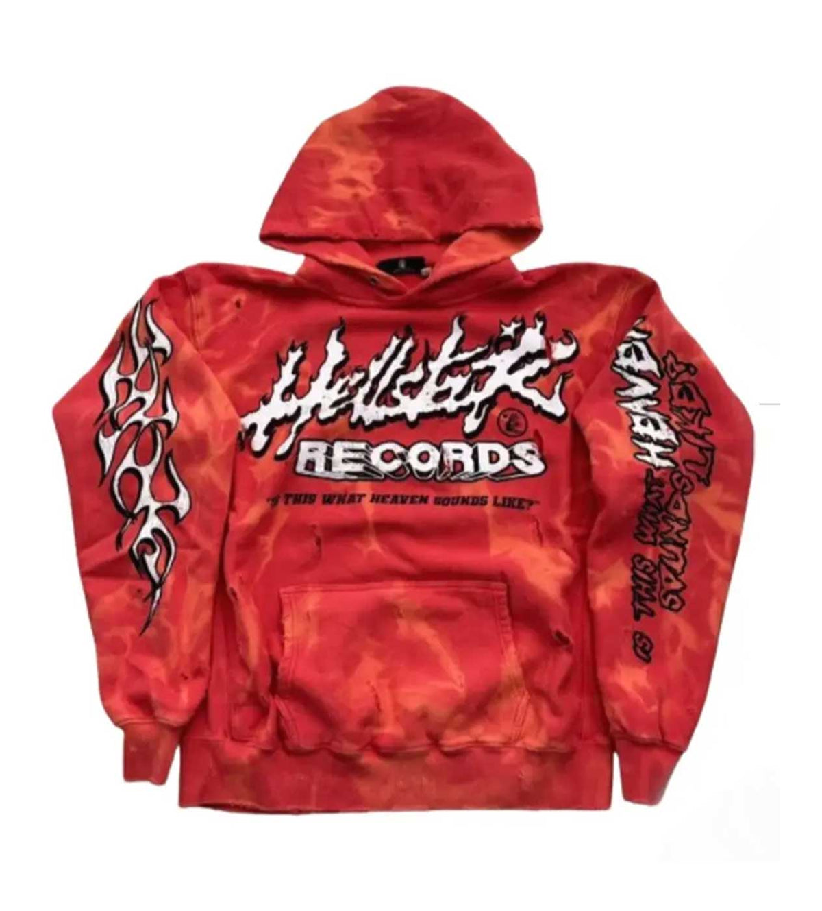 Hellstar *Unreleased* Records Tie Dye Red Hoodie