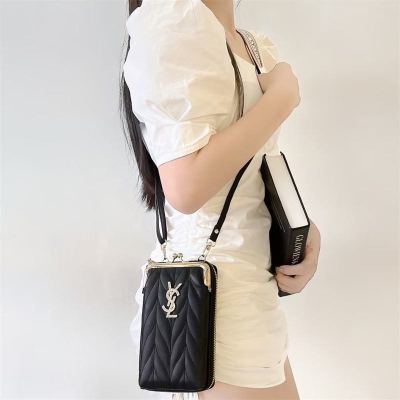 Elegant genuine leather crossbody bag