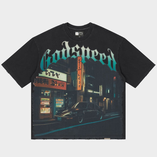 Godspeed Pit Stop: Tokyo (Black Wash) TShirts