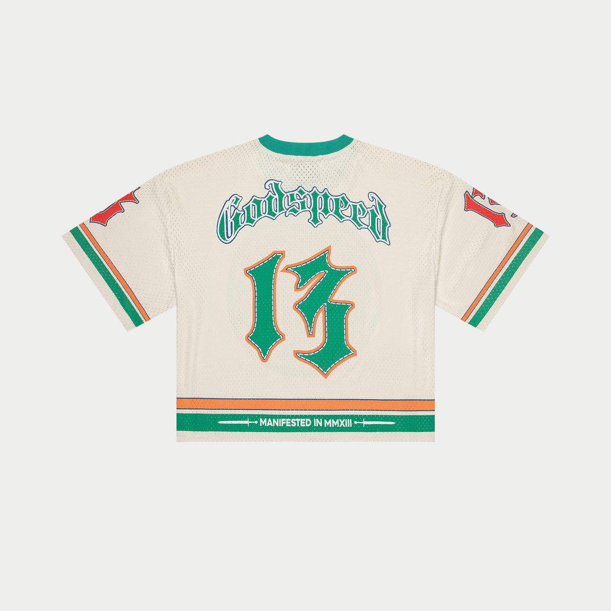 Godspeed First Down Jersey (Bone/Teal/Orange) NYC