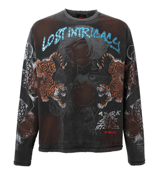 Lost Intricacy Twin Tiger L/S Tee Black