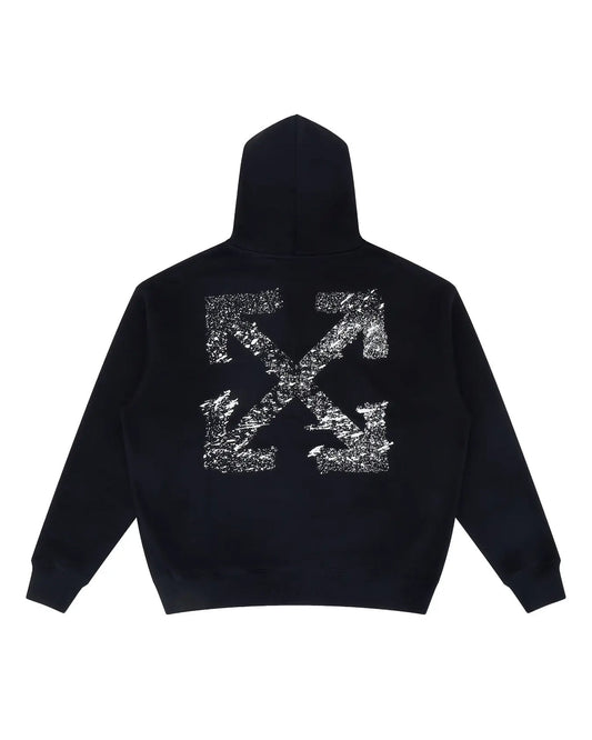 Off-White Outline Arrow French Terry Hoodie Black