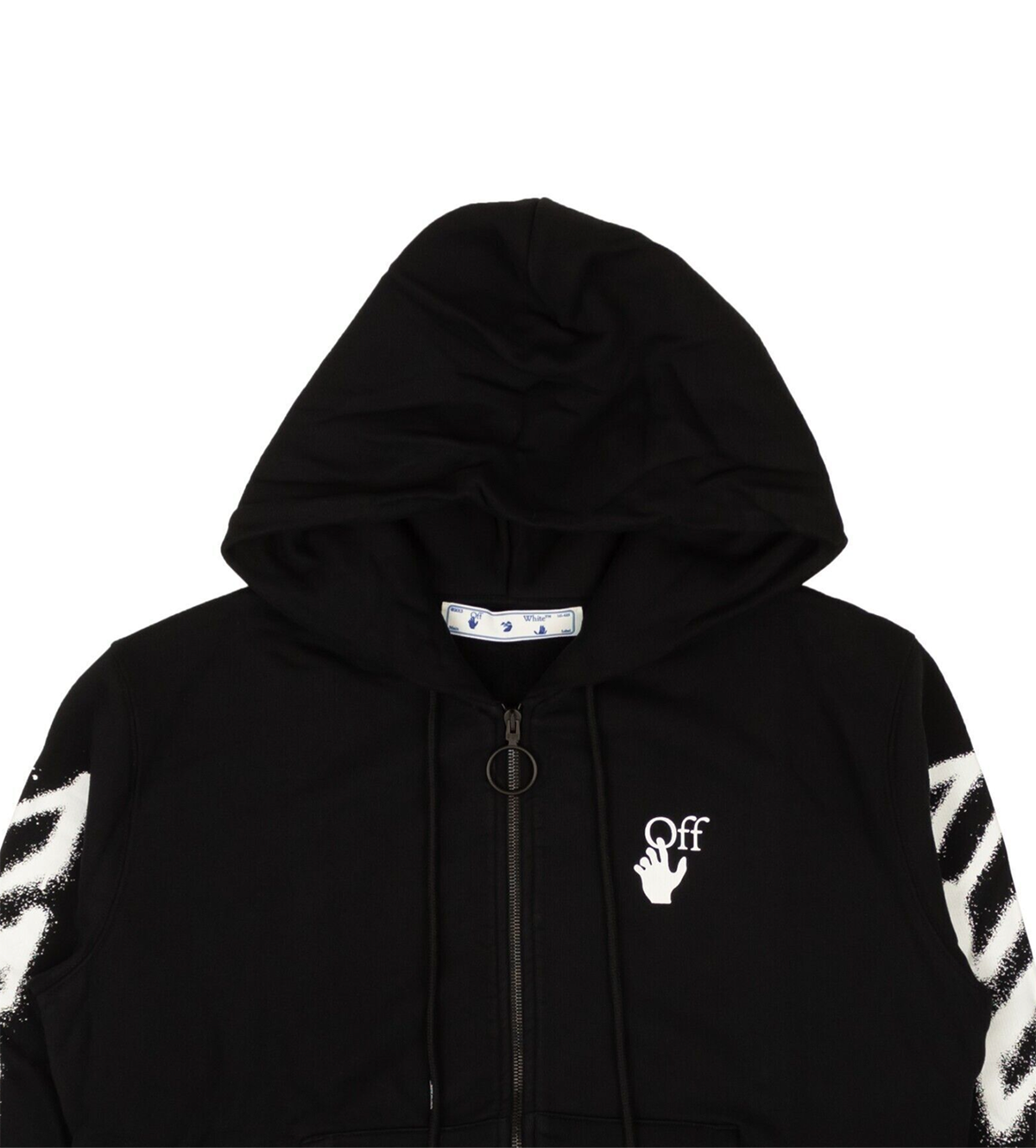 Off-White Black Spray Marker Zip Hoodie