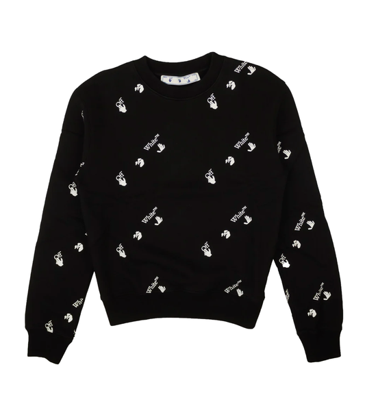 Off-White Black White All Over Slim Crewneck