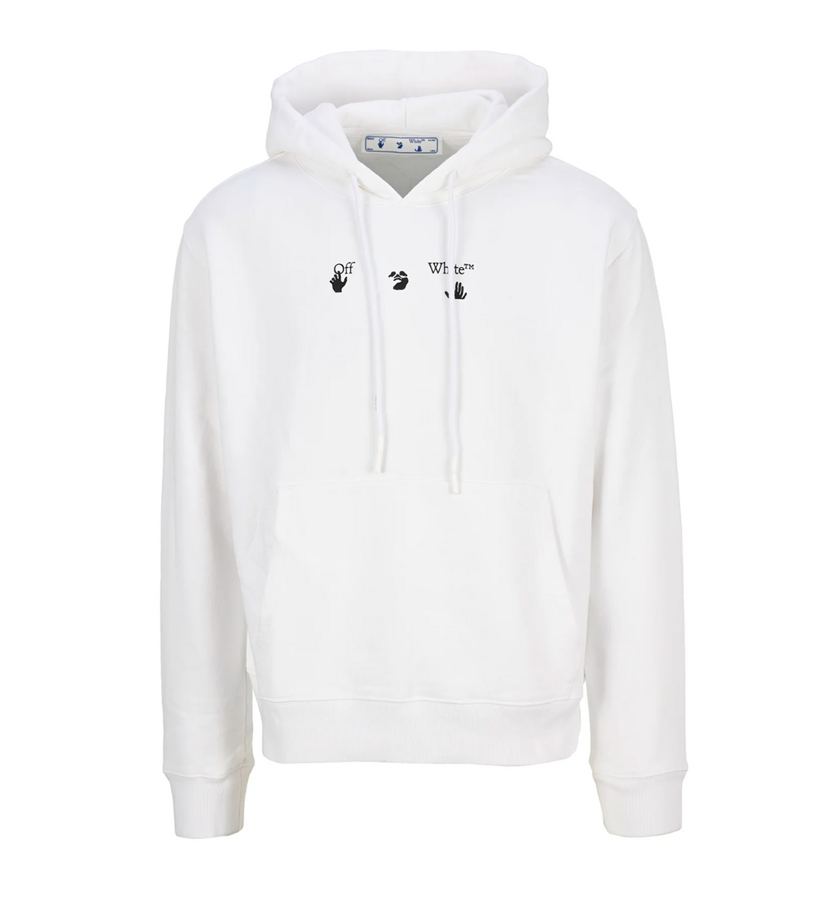 Off-White Blue Marker Slim White Hoodie