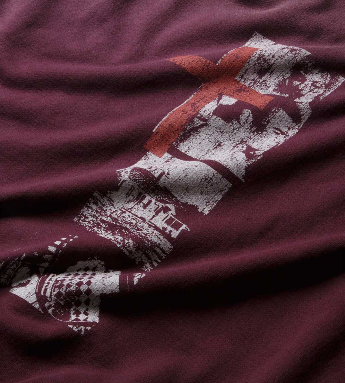 Pieces Inhumane Half Zip Sweatshirt Maroon