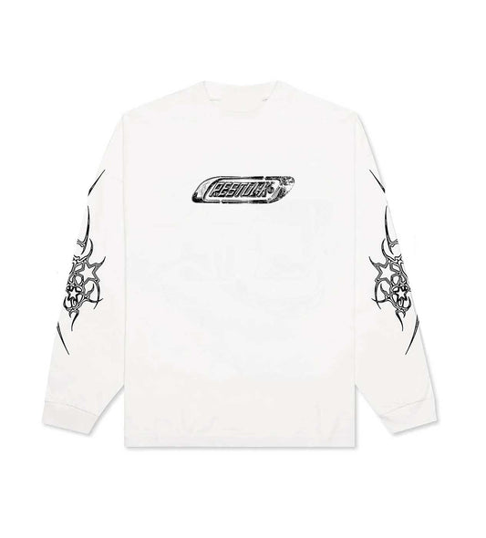 Restock AR Chrome Logo L/S Tee White