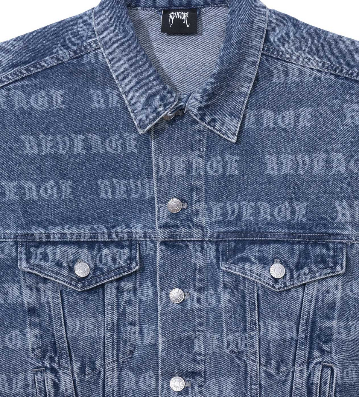 Revenge All Over Denim Jacket Indigo