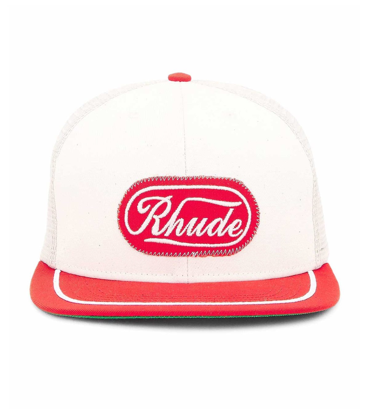 Rhude Patch Trucker Hat Off-White/Red