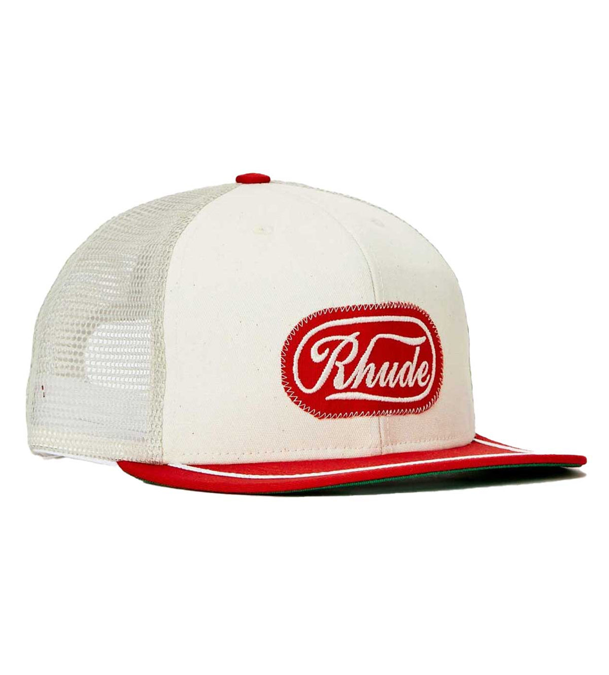 Rhude Patch Trucker Hat Off-White/Red