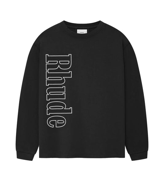 Rhude Side Logo L/S Tee Black