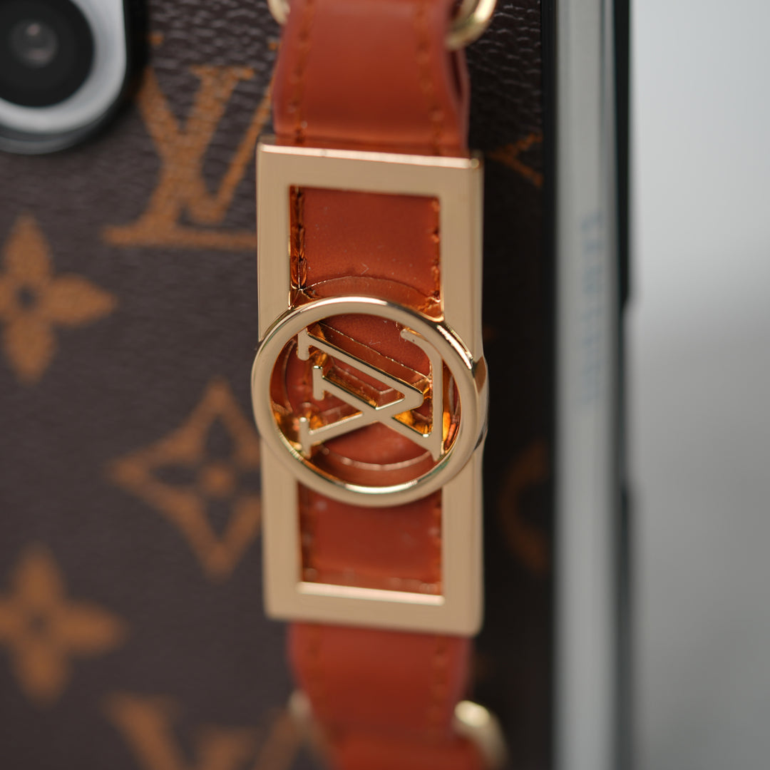 Monogram Case with Hand Strap for Samsung Z Fold 3-7